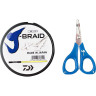 Шнур DAIWA J-Braid X4E-W/SC 0,10мм 135м желтый + ножницы 40002805